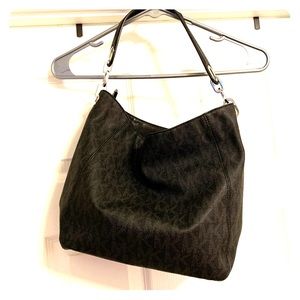 Michael Kors logo, bucket style purse